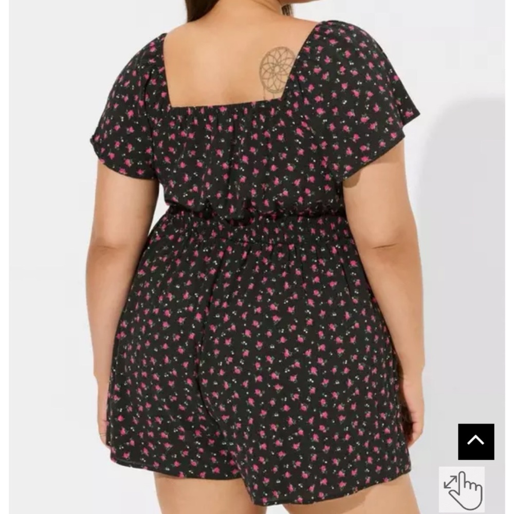 Torrid x Betsey Johnson Rosebud Roses Floral Gauze Romper 2X 18 20 - Picture 7 of 15